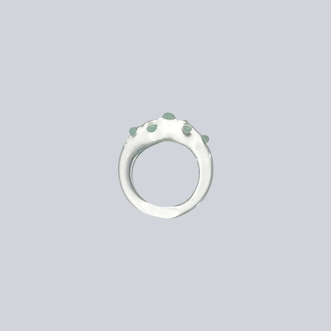 Green Cookie Glass Ring