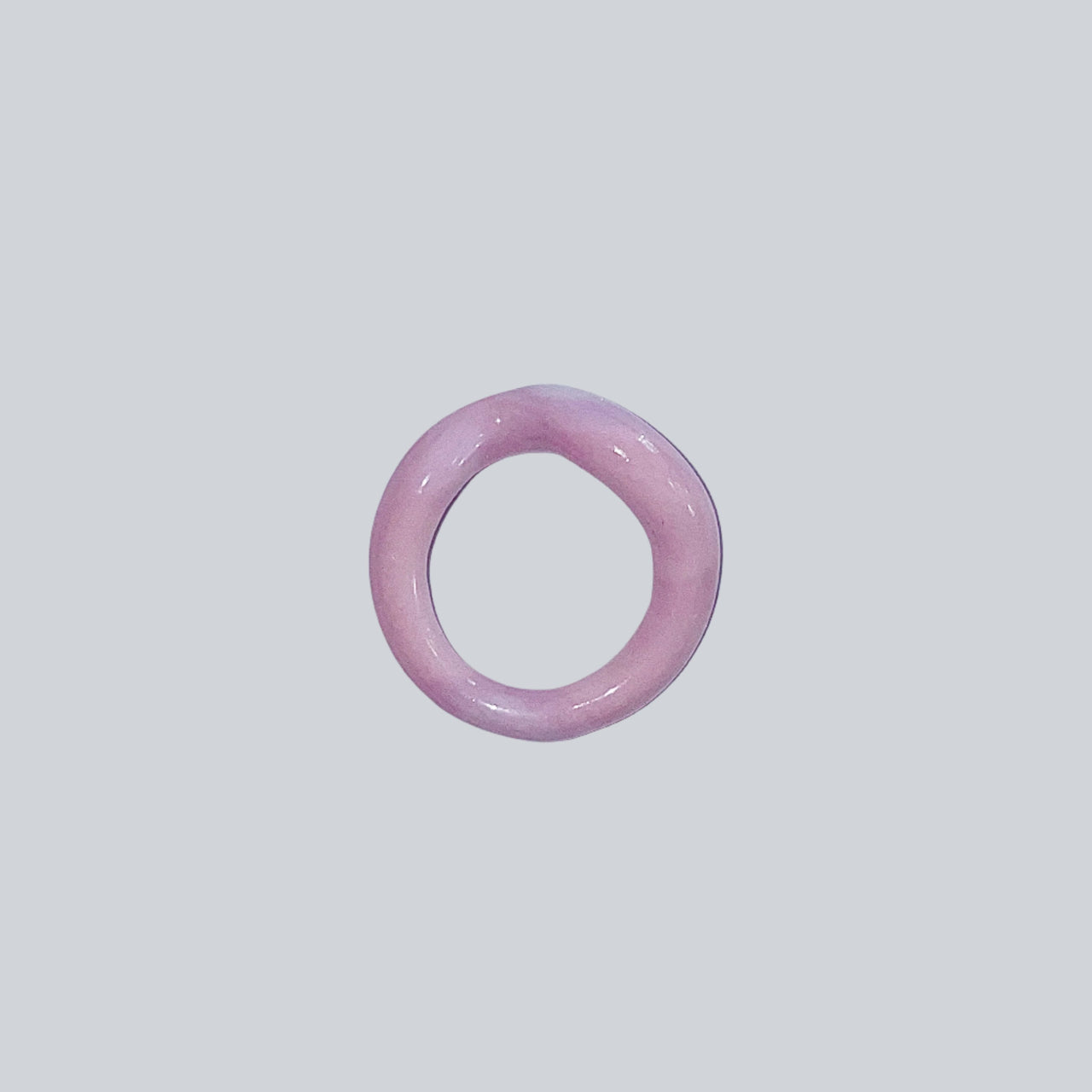 Pink Pizzazz Wavy Glass Ring