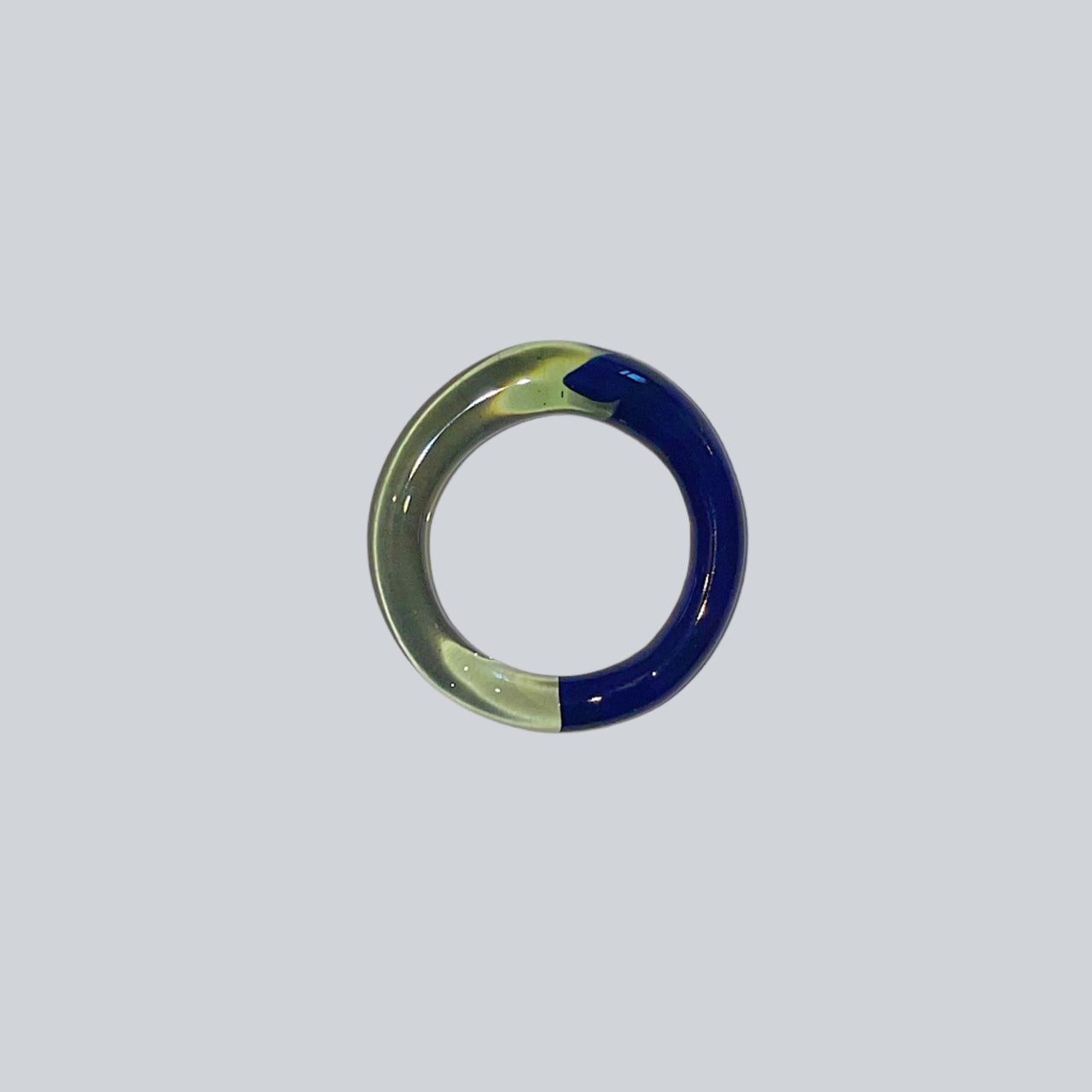 Verdant Lapis Half Glass Ring